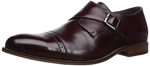 Stacy Adams Men's Desmond Cap Toe Monk Strap Loafer, Cognac, 10 Wide