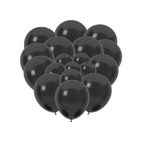 100 Pcs Black Party Balloons in Assorted 12 and 10 Inch Sizes - Perfect for Weddings, Birthdays, Halloween, Graduation,Baby Showers Party Decorations(Black)