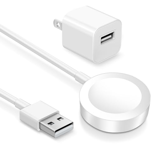 Watch Charger for Apple Watch Charger [Apple MFi Certified] Compatible iPhone Watch iWatch Charger 3.3FT Fast Charging Cable USB A Wall Plug Adapter for Apple Watch Series SE/SE2/9/8/7/6/5/4