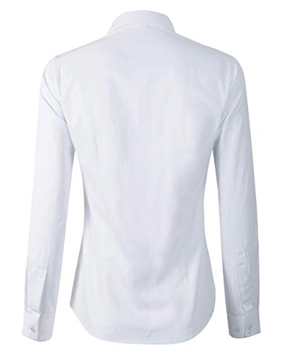 Women's Formal Work Wear Simple Shirt (225 Black, XS)