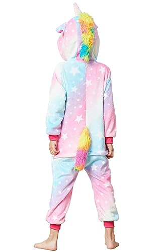 HQFURS Kids Unisex Unicorn Costume Animal Onesie Pajamas Halloween Christmas Gifts 4t