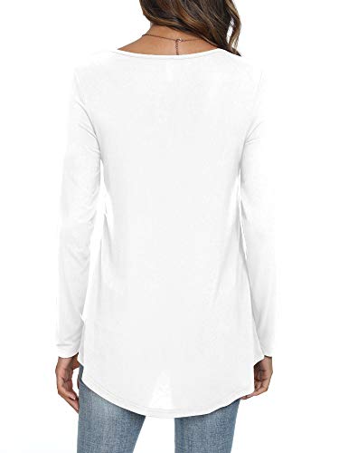 CATHY Fall Women Long Sleeve Casual Tunic Tops Loose Fit Dressy to Wear with Leggings Winter Elastic Shirts, XXL, Sun Flowers+Black