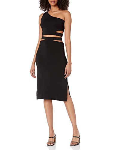 The Drop Women's Valentina Slim Cut-out Pull-on Mide sweater Skirt, Curds & Whey, XXS