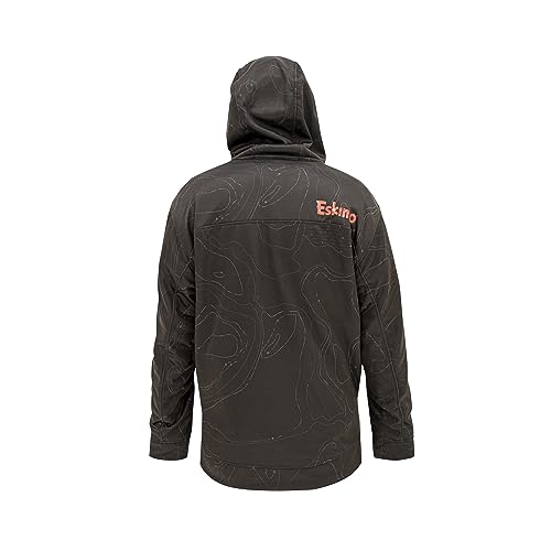 Eskimo Men's Standard Topographic Hoodie, Topo Black, Small