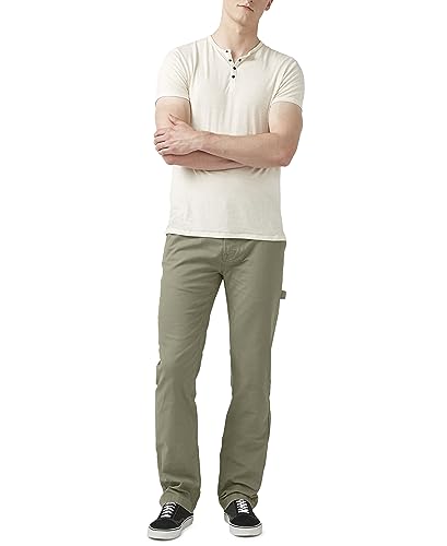 Buffalo David Bitton Men's Straight Six Carpenter Pant, Dark Beige