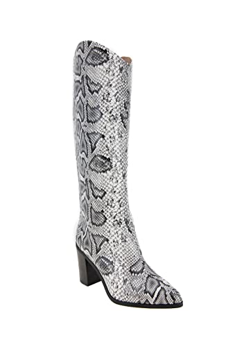 BCBGeneration Women's Janda Fashion Boot, Black/Croc, 10