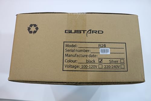 Gustard R26 Discrete R2R DAC, DSD512 PCM768kHz K2 Clock R2R-1Bit Balanced Preamp Digital-Analog Audio Converter Streamer with Remote Control (Black)