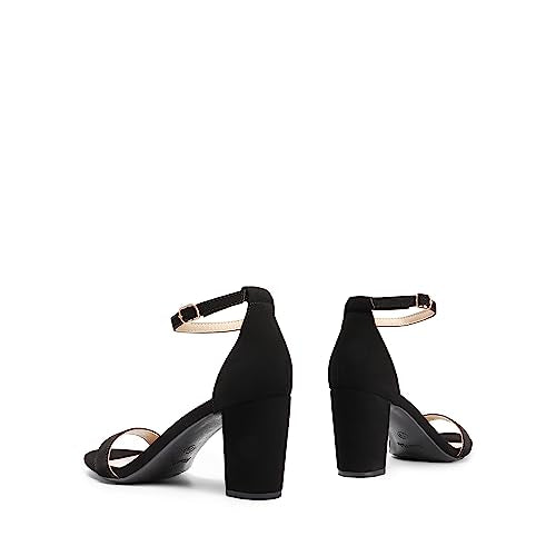 DREAM PAIRS Women's Chunk White Pu Low Heel Pump Sandals - 11 M US