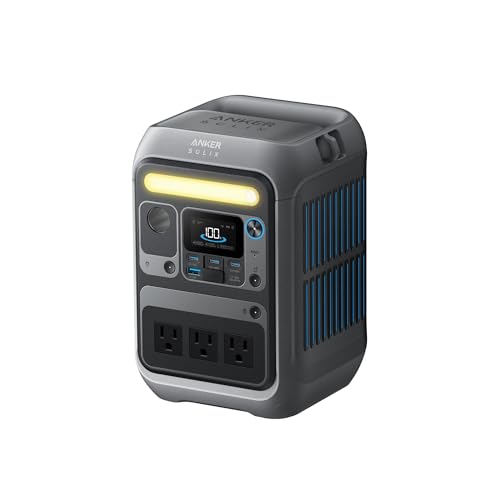 Anker SOLIX C300 Portable Power Station, Outdoor 288Wh LiFePO4 Battery, 300W (600W Surge) Solar Generator, 140W Two-Way Fast Charging, for Camping, Traveling, and Emergencies (Solar Panel Optional)