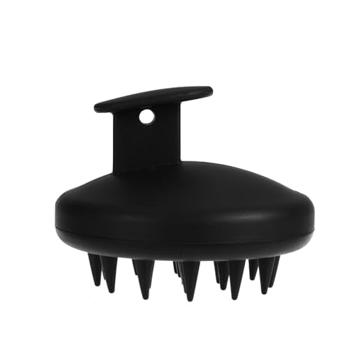 Josoft Silicone Scalp Massager Shampoo Brush, Hair Scrubber with Soft Silicone Bristles, Scalp Scrubber, Wet Dry Scalp Massager Hair Growth & Scalp Care（Black）