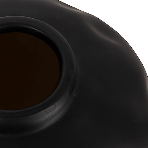 Creative Co-Op Pinched Organic Shape Terracotta, Matte Black Vase