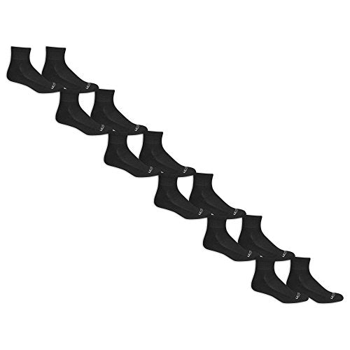 Fruit of the Loom mens 12 Pair Pack Dual Defense Cushioned Casual Sock, White, 6-12