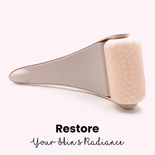 ROSELYNBOUTIQUE Ice Roller for Face Wrinkles Fine Lines Puffiness Stick Massager Facial Skin Care Tools Self Care Gifts for Men Women (Pink & Guasha)