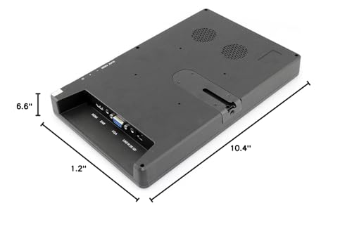 ELECROW Portable Monitor 10.1 Inch Screen IPS Monitor 1920x1080P with HD VGA Port Build-in Speakers VESA Mount for Raspberry Pi 5/4/3/400 Windows 11/10/8/7 PS Xbox