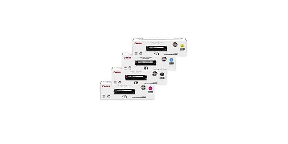 Canon 131 Toner Cartridge Bundle for imageCLASS MF8280Cw and MF628CW Printer, 1500 Sheets, Black / Cyan / Magenta / Yellow