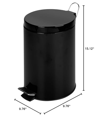 Honey-Can-Do International, LLC TRS-05170 Step Trash Can, 12-Liter 3-Gal, Black