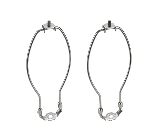 Aspen Creative 20001-12 8" Polished Brass Finish (2 Pack) Lamp Harp with Saddle