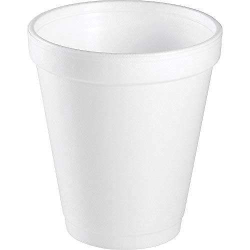 Dart Drink Foam Cups, 8oz, White, 25/Pack