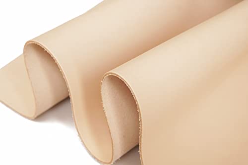 Genuine Leather Sheets Tooling Leather Full Grain Leather 3.6mm-4.0mm (9-10oz) Thick Cowhide Leather Pieces Square for Crafts Heavy Weight (Sienna, 12"x24“)