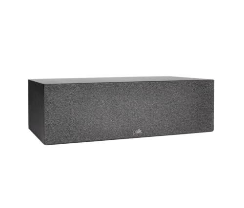 Polk Audio Reserve Series R400 Large Center Channel Loudspeaker, 1" Pinnacle Ring Tweeter & Dual 4" Turbine Cone Woofers, Hi-Res Certified, Dolby Atmos & IMAX Enhanced, Wall Mountable, Black