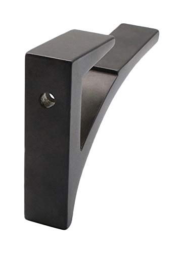 CRL Black - Aluminum Glass Shelf Bracket for 3/8" to 1/2" Glass - Package