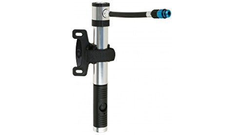Klic Hand Pump w/Gauge - High Volume/High Pressure, Co2, Portable, Lightweight Bike Hand Pump for Presta and Schrader Valve,Silver
