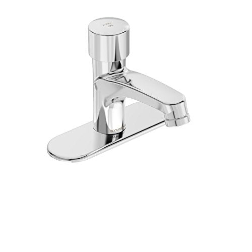 Symmons SLS-7000-DP4 SCOT Metering Lavatory Faucet with 4 in. Deck Plate in Polished Chrome (0.5 GPM)