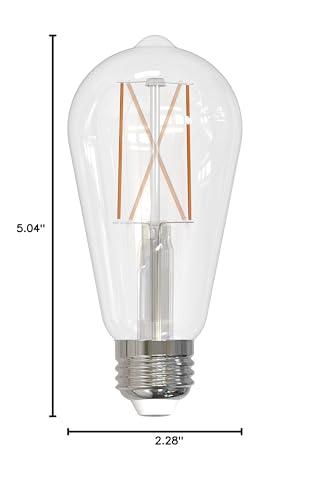 Bulbrite (10-Pack) Item 776769 LED Filament Light Bulb, 8.5 Watt, Clear Finish, Bulb Type ST18, Base E26, Soft White Light 3000K, 850 Lumens, CRI 90, Ideal for Decorative Lighting