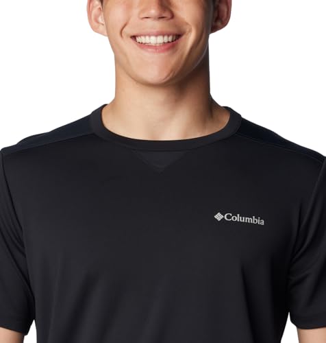 Columbia Men's Black Mesa Short Sleeve Crew, Black, X-Small