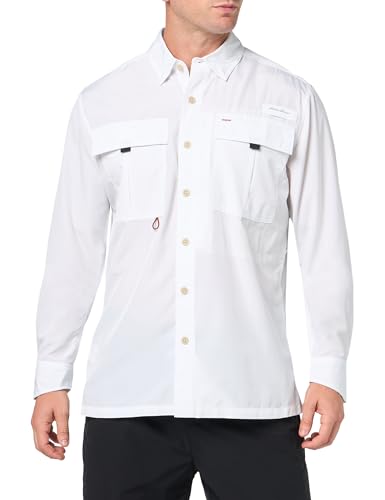 Eddie Bauer Men's UPF Guide 2.0 Long-Sleeve Shirt, Lt Gray, XXX-Large, Tall