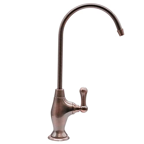 Westbrass D2033-NL-11 10" Classic 1-Lever Handle Cold Water Dispenser Faucet, Antique Copper