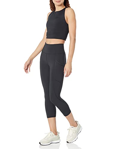 Amazon Essentials Women's Active Sculpt Workout Athleisure High Rise Capri Leggings with Pockets (Available in Plus Size), Multicolor Marble, 5X