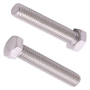 3/8-16 x 3-1/2" Hex Head Bolt Screw (3/8" to 6" Available), 304 Stainless Steel 18/8, Hexagon Head Bolt Screw, Fully Threaded, Coarse Thread, 6 pcs