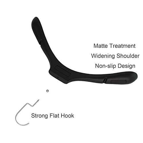 DEDU Suit Hangers for Men 20 Pack, Sweater Hangers No Shoulder Bump Non Slip Width 17.7", Plastic Clothes Hangers Ivory White with 360° Swivel Metal Hook