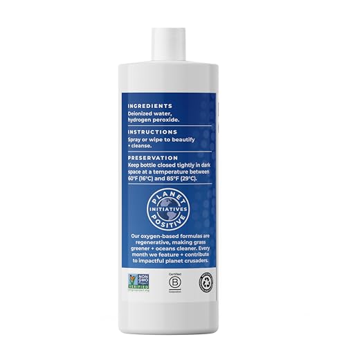 Essential Oxygen Food Grade Hydrogen Peroxide 3%, Natural Cleaner, Refill, 32 Fl Oz