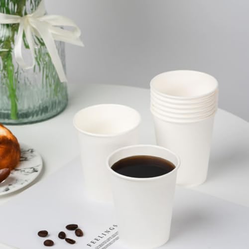 RACETOP Disposable Paper Coffee Cups, Paper Cups, Disposable Coffee Cups for Beverage or Coffee 12 oz 100 pack