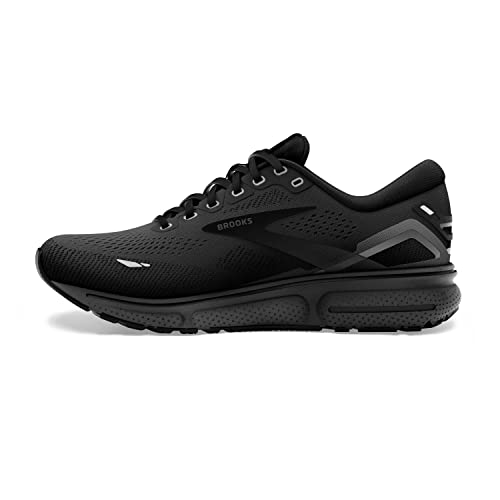 Brooks Women's Ghost 15 Neutral Running Shoe - Black/Black/Ebony - 8 Medium