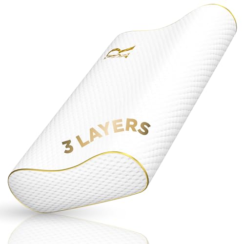 Royal Therapy 1-Pack Memory Foam Pillow, Cervical, Queen Contour Pillow, Orthopedic Pillow for Neck Support, Neck Pain, Side Sleepers, CertiPUR-US