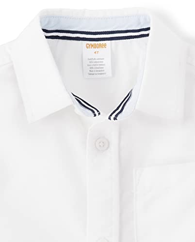 Gymboree,and Toddler Short Sleeve Oxford Button Up Dress Shirt,Sky Blue,2T