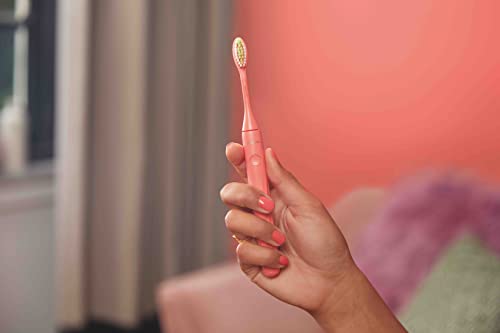 Philips One by Sonicare Battery Toothbrush, Brush Head Bundle, Miami Coral, BD1001/AZ