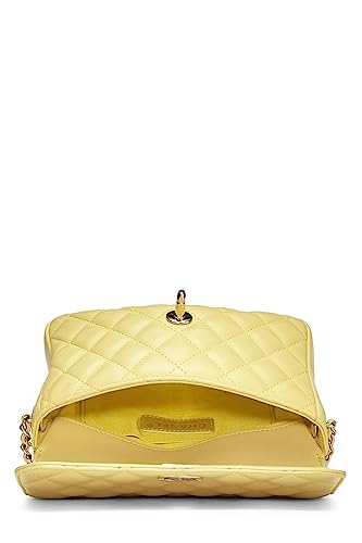 Chanel, Pre-Loved Yellow & White Quilted Lambskin Side Packs Bag, Multi