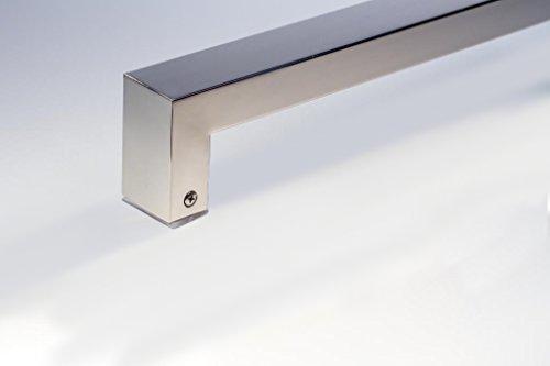 32 Inch Long Stainless Steel Door Handles Brushed Nickel Finish, Modern Door Handle Pulls for Commercial Glass Entry Doors Wooden Barn Door Home Interior Exterior Fiberglass Door, Square Rectangle Bar
