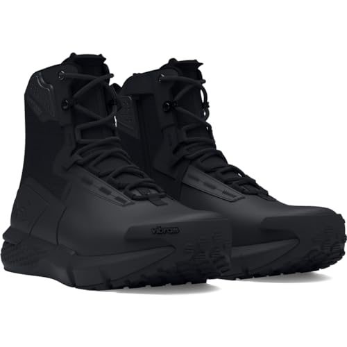 Under Armour Men's Charged Valsetz Zip Waterproof, (001) Black/Black/Jet Gray, 12, US