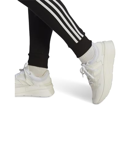 adidas womens Essentials 3-stripes French Terry Cuffed Track Pants, Black/White, XX-Small US