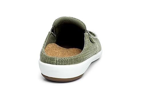 REVITALIGN Women's Siesta Canvas Mule, Olive, 8 Wide