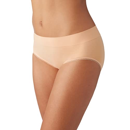 Wacoal Women's Feeling Flexible Seamless Hipster Panty, White, Medium