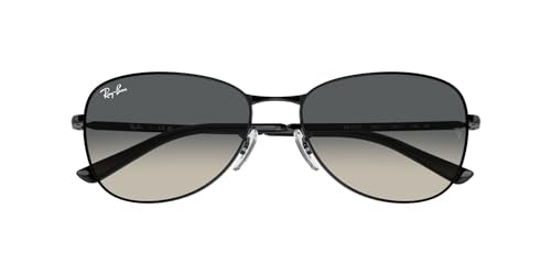 Ray-Ban RB3733 Square Sunglasses, Black/Grey Gradient, 56 mm