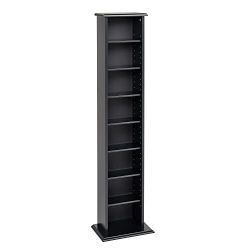 Prepac Narrow Cabinet Media Storage, 13" Wide, Black