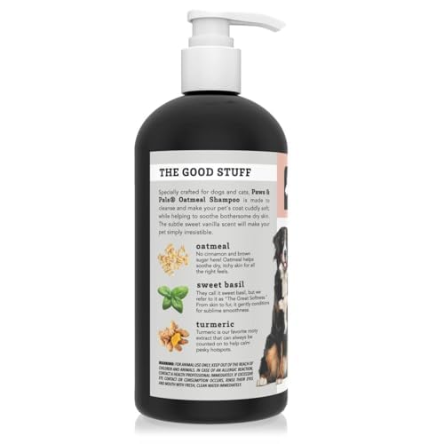 6-in-1 Dog Shampoo and Conditioner for Itchy Skin, Made in USA - 20oz Vet Formula Natural Medicated Best for De-Shedding, Itch Relief, Smelly Odor, Dry Sensitive Skin - Dogs & Cats Oatmeal Pet Wash