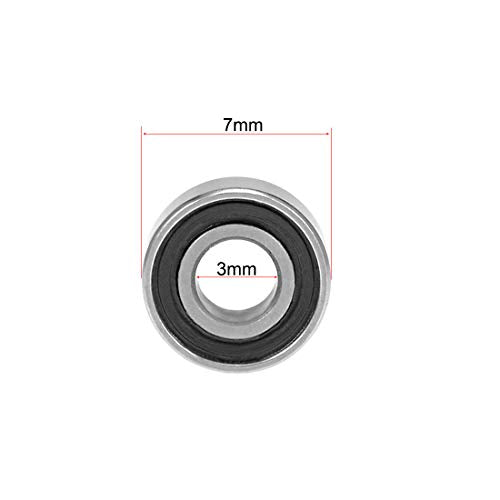 uxcell 683-2RS Deep Groove Ball Bearing 3x7x3mm Double Sealed ABEC-3 Bearings 5-Pack